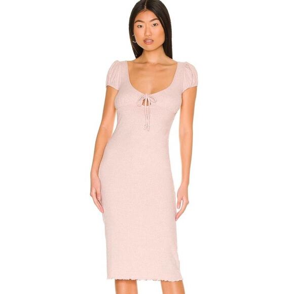 MAJORELLE Braelynn Midi Dress in Soft Pink NWOT Size Small - Picture 1 of 3